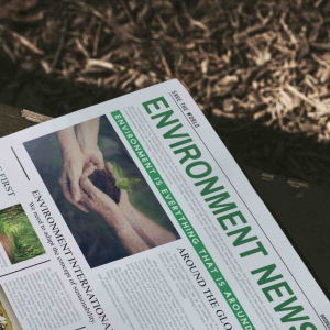 Environmental newspaper that emphasises that the world is bit ending